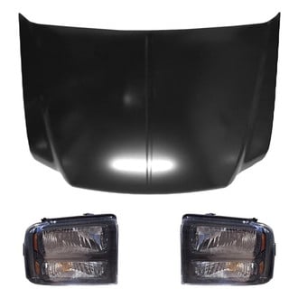 Replace® - 3-Piece Kit (Driver and Passenger Side Headlights, Hood Panel) (Value Line)