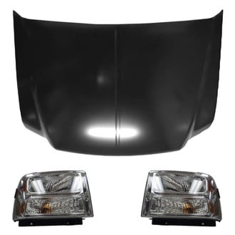 Replace® - 3-Piece Kit (Driver and Passenger Side Headlights, Hood Panel) (Value Line)