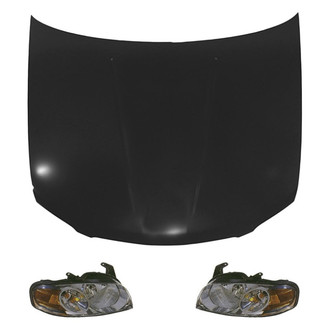 Replace® - 3-Piece Kit (Driver and Passenger Side Headlights, Hood Panel) (Value Line)