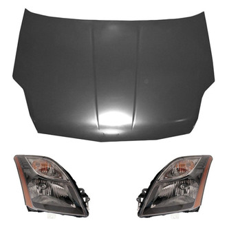 Replace® - 3-Piece Kit (Driver and Passenger Side Headlights, Hood Panel) (Value Line)