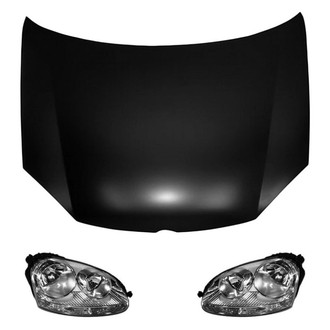 Replace® - 3-Piece Kit (Driver and Passenger Side Headlights, Hood Panel) (Value Line)