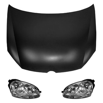 Replace® - 3-Piece Kit (Driver and Passenger Side Headlights, Hood Panel) (Value Line)
