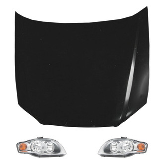 Replace® - 3-Piece Kit (Driver and Passenger Side Headlights, Hood Panel) (Value Line)