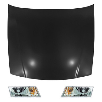 Replace® - 3-Piece Kit (Driver and Passenger Side Headlights, Hood Panel) (Value Line)