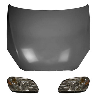 Replace® - 3-Piece Kit (Driver and Passenger Side Headlights, Hood Panel) (Value Line)