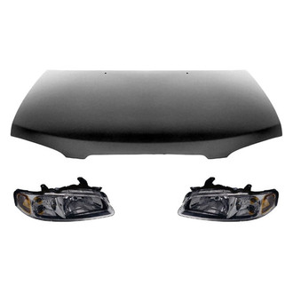 Replace® - 3-Piece Kit (Driver and Passenger Side Headlights, Hood Panel) (Value Line)