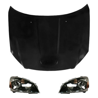 Replace® - 3-Piece Kit (Driver and Passenger Side Headlights, Hood Panel) (Value Line)