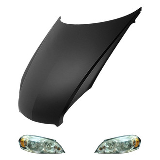 Replace® - 3-Piece Kit (Driver and Passenger Side Headlights, Hood Panel) (Value Line)