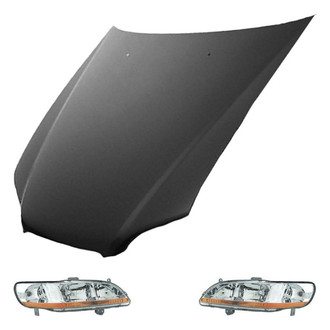 Replace® - 3-Piece Kit (Driver and Passenger Side Headlights, Hood Panel) (Value Line)