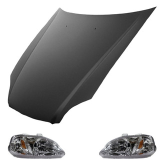 Replace® - 3-Piece Kit (Driver and Passenger Side Headlights, Hood Panel) (Value Line)