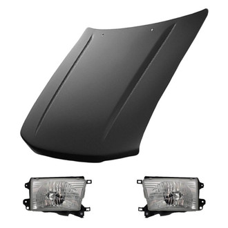 Replace® - 3-Piece Kit (Driver and Passenger Side Headlights, Hood Panel)