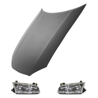 Replace® - 3-Piece Kit (Driver and Passenger Side Headlights, Hood Panel) (Value Line)