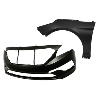 Replace® - 2-Piece (Front Bumper Cover, Front Driver Side Fender) (Standard Line)