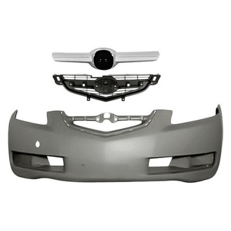 Replace® - 3-Piece (Front Bumper Cover, Grille, Center Grille Bar) (Standard Line)