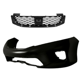 Replace® - 2-Piece (Front Bumper Cover, Grille) (Standard Line)