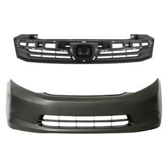 Replace® - 2-Piece (Front Bumper Cover, Grille) (Standard Line)
