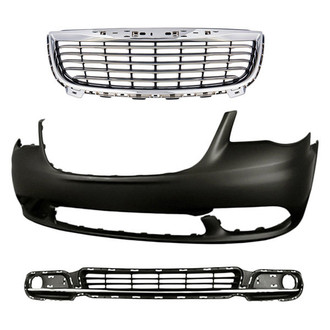 Replace® - 3-Piece (Front Bumper Cover, Grille, Front Bumper Grille) (Standard Line)