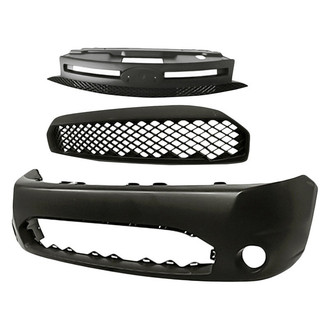 Replace® - 3-Piece (Front Bumper Cover, Grille, Front Bumper Grille) (Standard Line)