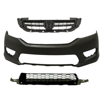 Replace® - 3-Piece (Front Bumper Cover, Grille, Front Bumper Grille) (Standard Line)