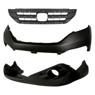 Replace® - 3-Piece (Front Upper and Lower Bumper Cover, Grille) (Standard Line)