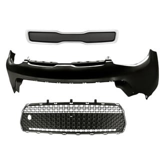 Replace® - 3-Piece (Front Upper Bumper Cover, Grille, Front Bumper Grille) (Standard Line)