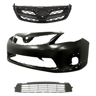 Replace® - 3-Piece (Front Bumper Cover, Grille, Front Bumper Grille) (Standard Line)