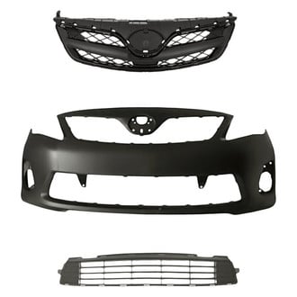 Replace® - 3-Piece (Front Bumper Cover, Grille, Front Bumper Grille) (Standard Line)