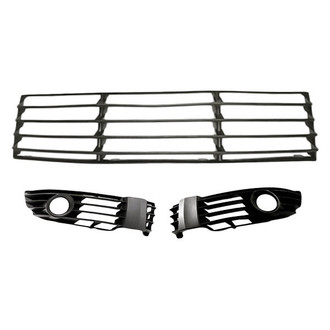 Replace® - 3-Piece (Front Center Bumper Grille, Front Inner and Outer Fog Light Bezel) (Standard Line)