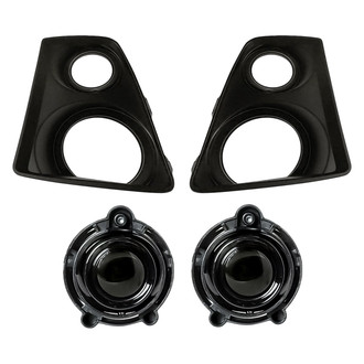 Replace® - 4-Piece (Driver and Passenger Side Fog Light, Front Inner and Outer Fog Light Bezel) (Standard Line)