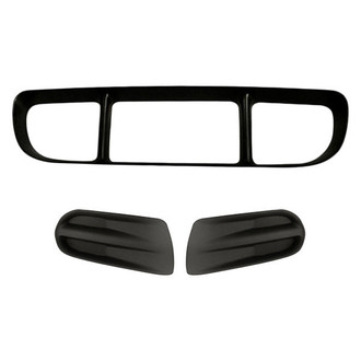 Replace® - 3-Piece (Front Center Bumper Grille, Front Inner and Outer Fog Light Cover) (Standard Line)