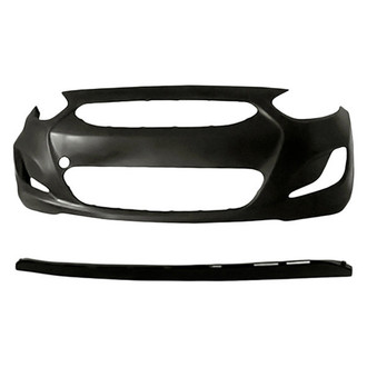 Replace® - 2-Piece (Front Bumper Cover, Front Lower Bumper Spoiler) (Standard Line)