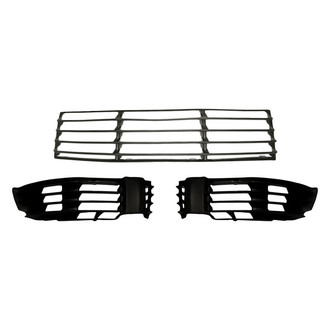 Replace® - 3-Piece (Front Center Bumper Grille, Front Inner and Outer Fog Light Cover) (Standard Line)