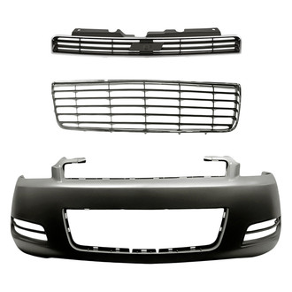 Replace® - 3-Piece (Front Bumper Cover, Grille, Front Bumper Grille) (Standard Line)