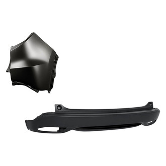Replace® - 2-Piece (Rear Bumper Cover, Rear Passenger Side Bumper End) (Standard Line)