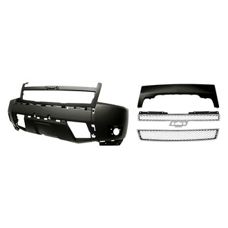 Replace® - 4-Piece (Front Lower Bumper Cover, Upper and Lower Grille) (Standard Line)