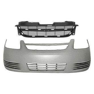 Replace® - 2-Piece (Front Bumper Cover, Upper Grille) (Standard Line)