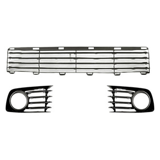 Replace® - 3-Piece (Front Lower Center Bumper Grille, Front Inner and Outer Fog Light Bezel) (Standard Line)