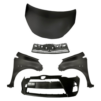Replace® - 5-Piece (Front Bumper Cover, Front Driver and Passenger Side Fender, Grille, Hood Panel) (Standard Line)