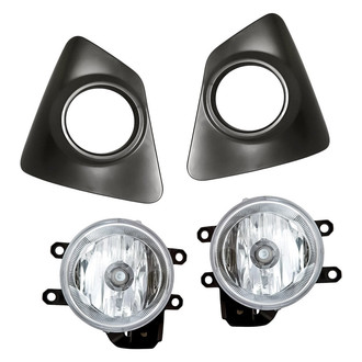 Replace® - 4-Piece (Driver and Passenger Side Fog Light, Front Inner and Outer Fog Light Bezel) (Standard Line)