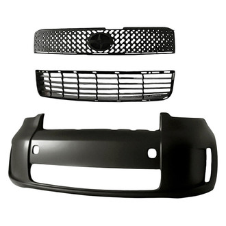Replace® - 3-Piece (Front Bumper Cover, Grille, Front Bumper Grille) (Standard Line)