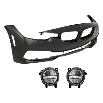 Replace® - 3-Piece (Front Bumper Cover, Driver and Passenger Side Fog Light) (Standard Line)