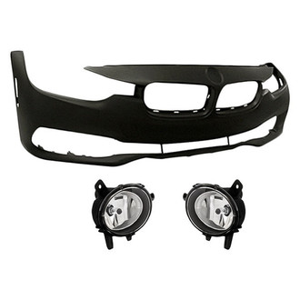 Replace® - 3-Piece (Front Bumper Cover, Driver and Passenger Side Fog Light) (Standard Line)