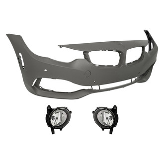 Replace® - 3-Piece (Front Bumper Cover, Driver and Passenger Side Fog Light) (Standard Line)