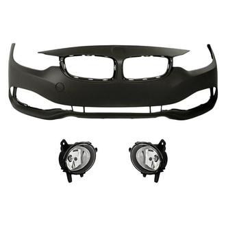 Replace® - 3-Piece (Front Bumper Cover, Driver and Passenger Side Fog Light) (Standard Line)