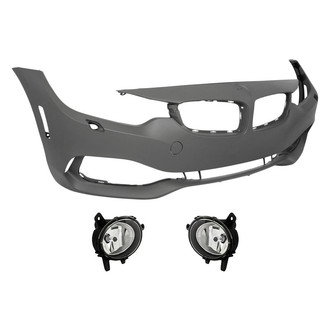 Replace® - 3-Piece (Front Bumper Cover, Driver and Passenger Side Fog Light) (Standard Line)