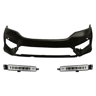 Replace® - 3-Piece (Front Bumper Cover, Driver and Passenger Side Fog Light) (CAPA Certified)