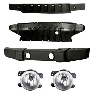 Replace® - 5-Piece (Front Bumper Cover, Front Lower Bumper Valance, Driver and Passenger Side Fog Light, Front Bumper To Body Filler Panel) (Standard Line)