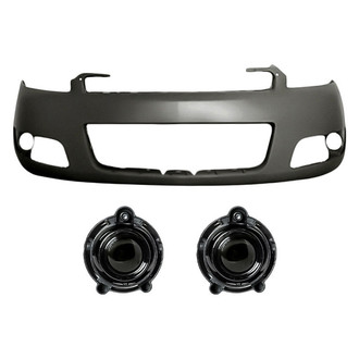 Replace® - 3-Piece (Front Bumper Cover, Driver and Passenger Side Fog Light) (Standard Line)