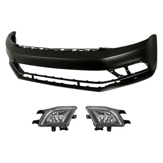 Replace® - 3-Piece (Front Bumper Cover, Driver and Passenger Side Fog Light) (Standard Line)