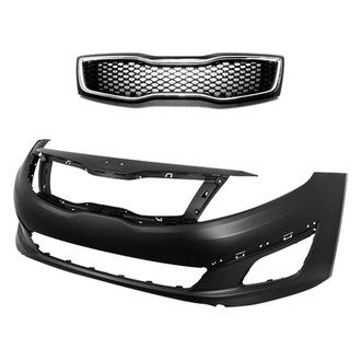 Replace® - 2-Piece (Front Bumper Cover, Grille) (Standard Line)
